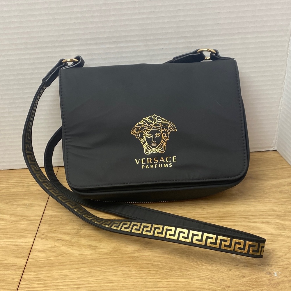 Versace Black and Gold Crossbody Bag